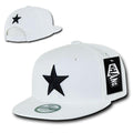 Dallas Lone Star Flat Bill Snapback Hats Caps Black White Rasta Raggae-White-