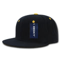 Decky Acrylic Contrasting Accent Snapbacks Baseball Hats Caps Unisex-Black/Gold-