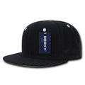 Decky Acrylic Contrasting Accent Snapbacks Baseball Hats Caps Unisex-Black/White-