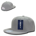 Decky Acrylic Retro Flat Bill Snapback 5 Panel Baseball Caps Hats Unisex-Gray-
