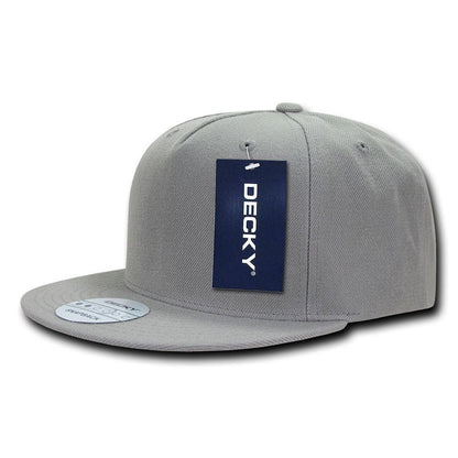 Decky Acrylic Retro Flat Bill Snapback 5 Panel Baseball Caps Hats Unisex-Navy-