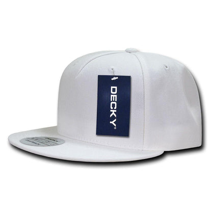 Decky Acrylic Retro Flat Bill Snapback 5 Panel Baseball Caps Hats Unisex-Navy-