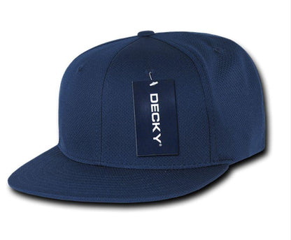 Decky Air Mesh Snapback Retro 6 Panel Constructed Baseball Hats Caps-Black-