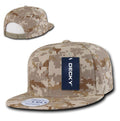 Decky Army Camouflage 100% Cotton Retro Flat Bill 6 Panel Snapback Hats Caps-Desert/Desert/Desert-