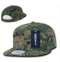 Decky Army Camouflage 100% Cotton Retro Flat Bill 6 Panel Snapback Hats Caps-MCU/MCU/MCU-