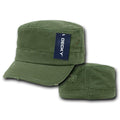 Decky Bdu G.I. US Military Patrol Cadet Army Distressed Fitted Hats Caps-OLIVE-S/M-