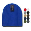 Decky Beanies Cable Knit Soft Ski Warm Winter Caps Hats Unisex Mens Womens-Black- 1 image