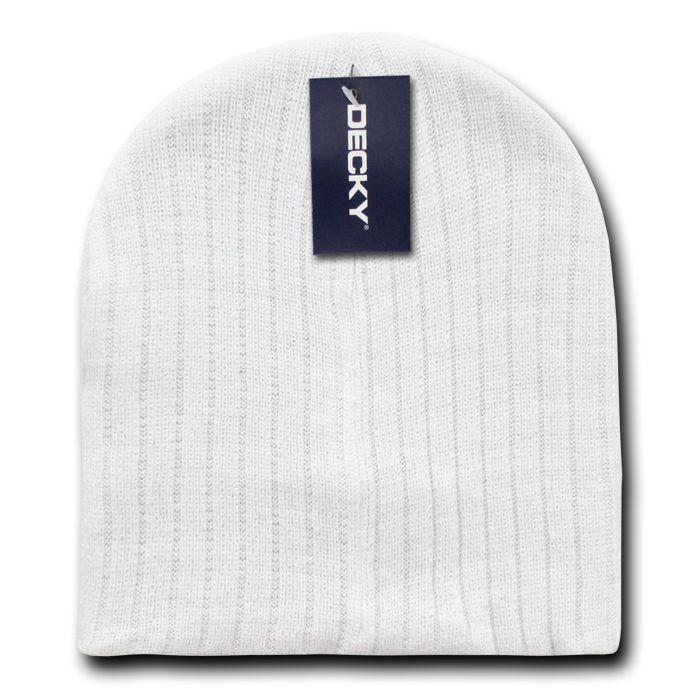 Decky Beanies Cable Knit Soft Ski Warm Winter Caps Hats Unisex Mens Womens-Black-