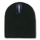 Decky Beanies Cable Knit Soft Ski Warm Winter Caps Hats Unisex Mens Womens-Black- 2 image