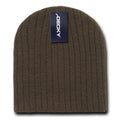 Decky Beanies Cable Knit Soft Ski Warm Winter Caps Hats Unisex Mens Womens-Brown-