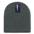Decky Beanies Cable Knit Soft Ski Warm Winter Caps Hats Unisex Mens Womens-Heather Charcoal-