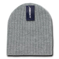 Decky Beanies Cable Knit Soft Ski Warm Winter Caps Hats Unisex Mens Womens-Heather Grey-