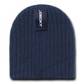Decky Beanies Cable Knit Soft Ski Warm Winter Caps Hats Unisex Mens Womens-Navy-