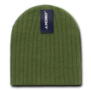 Decky Beanies Cable Knit Soft Ski Warm Winter Caps Hats Unisex Mens Womens-Olive- 8 image