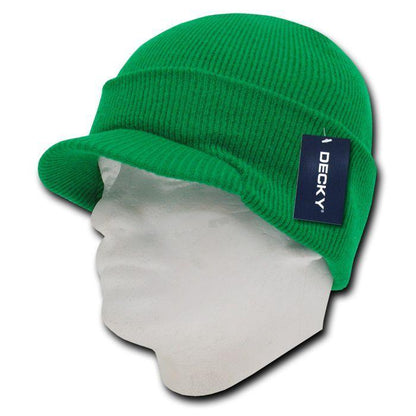 Decky Beanies Gi Caps Hats Visor Ski Thick Warm Winter Skully Unisex-Black-