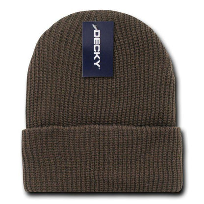 Decky Beanies Gi Watch Cap Hat Ski Military Warm Winter Unisex Youth-Brown-