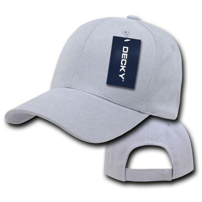 Decky Blank Brushed Bull Denim Cotton Dad Caps Hats-Black-
