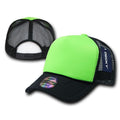 Decky Neon Curved Bill Mesh Trucker Baseball Hats Caps Yellow Pink Green Orange-BLACK / NEON GREEN-