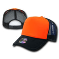 Decky Neon Curved Bill Mesh Trucker Baseball Hats Caps Yellow Pink Green Orange-BLACK / NEON ORANGE-
