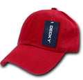 Decky Blank Polo Dad Hats Caps Solid Plain Washed 8 Colors-Red-