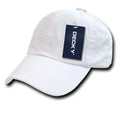 Decky Blank Polo Dad Hats Caps Solid Plain Washed 8 Colors-White-