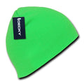 Decky Bright Neon Short Uncuff Beanies Caps Hats Knit Ski Skull Snowboard Winter-Neon Green-