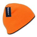Decky Bright Neon Short Uncuff Beanies Caps Hats Knit Ski Skull Snowboard Winter-Neon Orange-