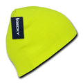 Decky Bright Neon Short Uncuff Beanies Caps Hats Knit Ski Skull Snowboard Winter-Neon Yellow-