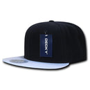 Decky Brim Two Tone Snapbacks 6 Panel Baseball Hats Caps Unisex-Black/White- 3 image