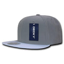 Decky Brim Two Tone Snapbacks 6 Panel Baseball Hats Caps Unisex-Grey/White- 4 image