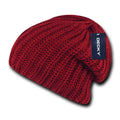 Decky Cable Knit Beanies Soft Loose Cozy Stylish Slouch Light Hats Caps Winter-RED-