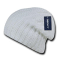 Decky Cable Knit Beanies Soft Loose Cozy Stylish Slouch Light Hats Caps Winter-WHITE-