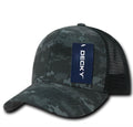 Decky Camouflage Curve Bill Constructed Trucker Hats Caps Snapback Cotton Mesh-NTG/Black-