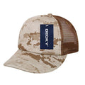 Decky Camouflage Foam Trucker 5 Panel High Crown Hats Caps Snapback-DES/DES/COYOTE-