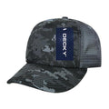 Decky Camouflage Foam Trucker 5 Panel High Crown Hats Caps Snapback-NTG/NTG/CHARCOAL-