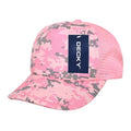Decky Camouflage Foam Trucker 5 Panel High Crown Hats Caps Snapback-PINK/PINK/PINK-