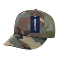 Decky Camouflage Foam Trucker 5 Panel High Crown Hats Caps Snapback-WDL/WDL/OLIVE-