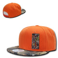 Decky Camouflage Hybricam Bil 6 Panel Snapback Baseball Caps Hats-Orange/GBR-