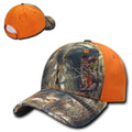 Decky Camouflage Hybricam Hunting Army Crown Baseball Caps Hats-GBR/Orange-