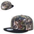 Decky Camouflage Hybricam Retro Flat Bill Snapback Baseball Caps Hats-GBR/BLACK-