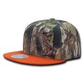 Decky Camouflage Hybricam Retro Flat Bill Snapback Baseball Caps Hats-GBR/ORANGE-
