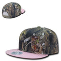 Decky Camouflage Hybricam Retro Flat Bill Snapback Baseball Caps Hats-GBR/PINK-