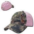 Decky Camouflage Relaxed Hybricam 6 Panel Hunting Army Cotton Caps Hats-GBR/PINK-