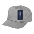 Decky Classic 5 Panel W/Braid Golf Cotton Caps Hats Snapback-Gray-