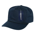 Decky Classic 5 Panel W/Braid Golf Cotton Caps Hats Snapback-Navy-