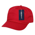 Decky Classic 5 Panel W/Braid Golf Cotton Caps Hats Snapback-Red-