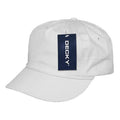 Decky Classic 5 Panel W/Braid Golf Cotton Caps Hats Snapback-White-