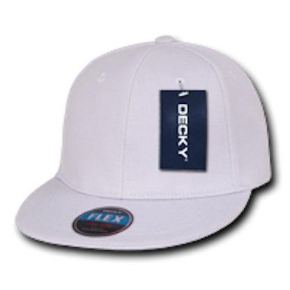 Decky Classic Retro Flat Bill Flex 6 Panel Fitted Baseball Caps Hats-GOLD-