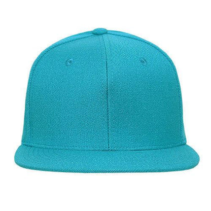 Decky Classic Retro Flat Bill Flex 6 Panel Fitted Baseball Caps Hats-GOLD-