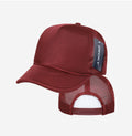 Decky Classic Trucker Hats Caps Foam Mesh Two Tone Blank Plain Solid Snapback-210-211-Cardinal-